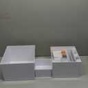 8 Pcs White Buffet Risers with Mini Table Sign, Serving Tongs, Acrylic Food Risers for Buffet Table Display Stand Shelf for Party Catering Dessert Jewelry Collectibles (Size 9" 8" 7" 6" 5" 5" 4" 4")