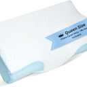 Derila Queen Size Cooling Pillowcase | Optimal Temperature Control for Your Derila Memory Foam Pillow for Perfect Sleep. Quality Material White Pillowcase ensures for Derila Anti Snore Pillows