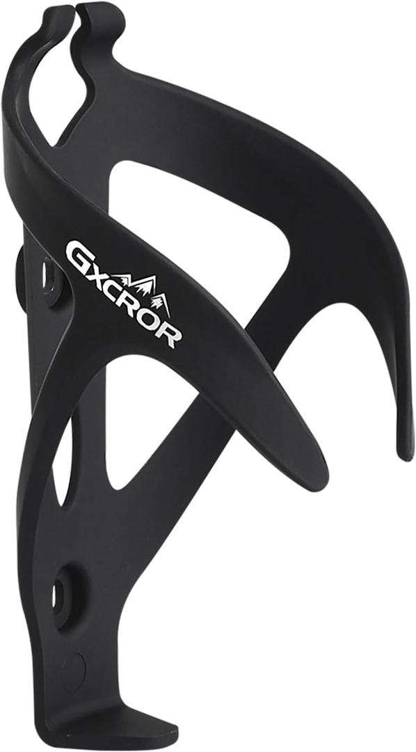 GXCROR Bike Water Bottle Holder, Durable Non-Slip Lightweight Universal Bicycle Bottle Cage for Mountain/Road Cycling Accessories (Black*1)