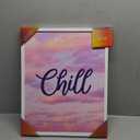 Urban Lifestyle Chill Framed Canvas Wall Art, Inspirational Quote with Pastel Sky Background,Decorative Canvas for Bedroom, Living Room, or Office, Modern Relaxing Aesthetic Décor