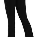 Sunzel Flare Leggings for Women with Pockets, High Waisted Tummy Control Yoga Pants, Wide Leg Denim-Look (Black, S)