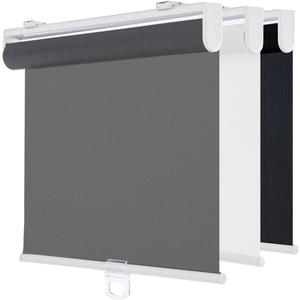 Cordless Roller Shades for Windows,Light Filtering Pull Down Blinds,Solar Screen Door Blinds,Flame Retardant UV Protection Fabric for Home Office (22" W x 72" H,Solar Grey)