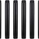 GeilSpace 6 Pack 3/4"  8" Pre-Cut Black Metal Pipe, Industrial Steel Fits Standard Three Quarters Inch Black Threaded Pipes and Fittings - Vintage DIY Industrial Shelving (3/4"  8")