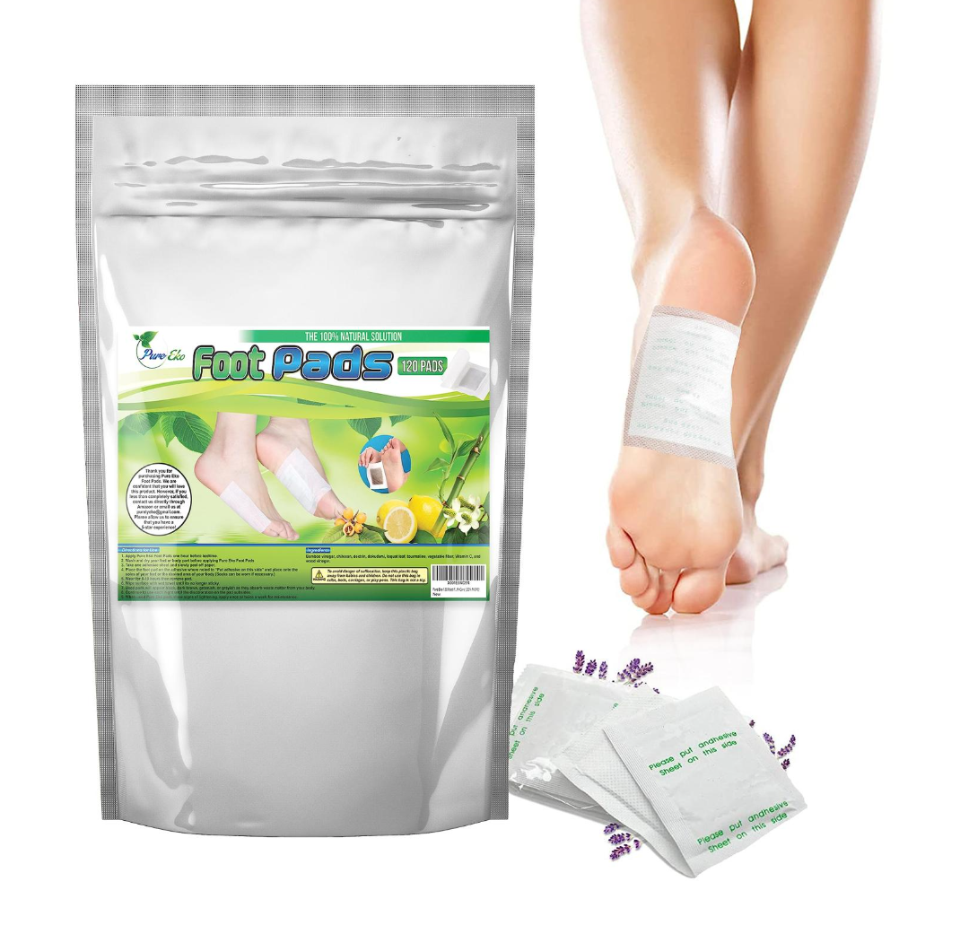 Pure Eko 120 Foot Pads + 120 Sheets | For Foot Care, Pain Relief, Relaxation, General Well-being | 20% More 
