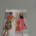 Vogue Misses' Asymmetric Ruffled Skirts Sewing Pattern Packet, Design Code V1957, Sizes 8-10-12-14-16