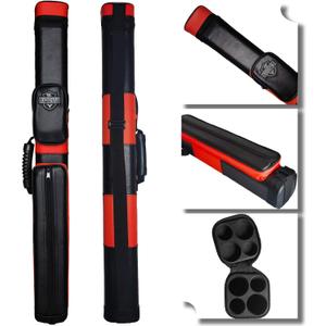 2x2 Hard cue case Square Pool Cue Billiard Stick Carrying Case (C02-Red)