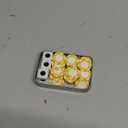 Left Right Center Dice Game Set with 3 Dices + 36 Yellow Poker Chips and Silver Storage Box