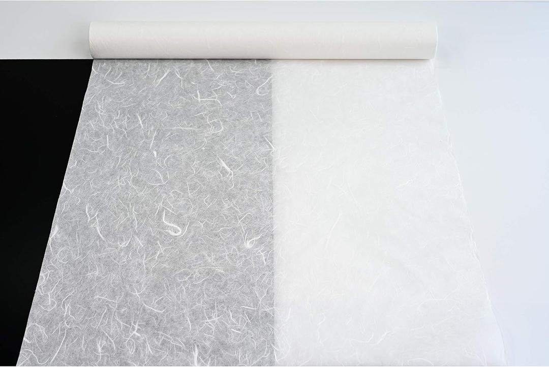 Korean Traditional Mulberry Paper HanJi Roll Natural Fiber Texture UnYong-Ji White 21.3" x 787.4"