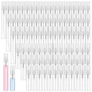 Zhehao 200 Pcs Mini Spray Bottles 5 ml, 10 ml Clear Glass Perfume Bottles Refillable Fine Mist Perfume Atomizer Portable Empty Sample Containers for Cleaning, Essential Oils, Travel