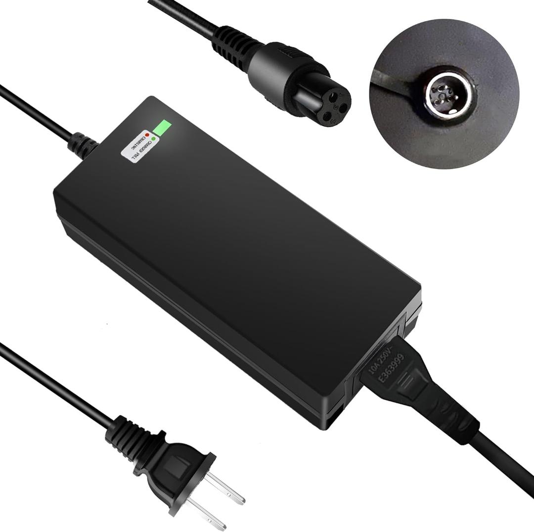 EVAPLUS 42V 3-Prong Fast Charger (0.31-Inch Connector) for 36V Lithium Batteries - Compatible with Pocket Mod, Sports Mod, Electric Scooters