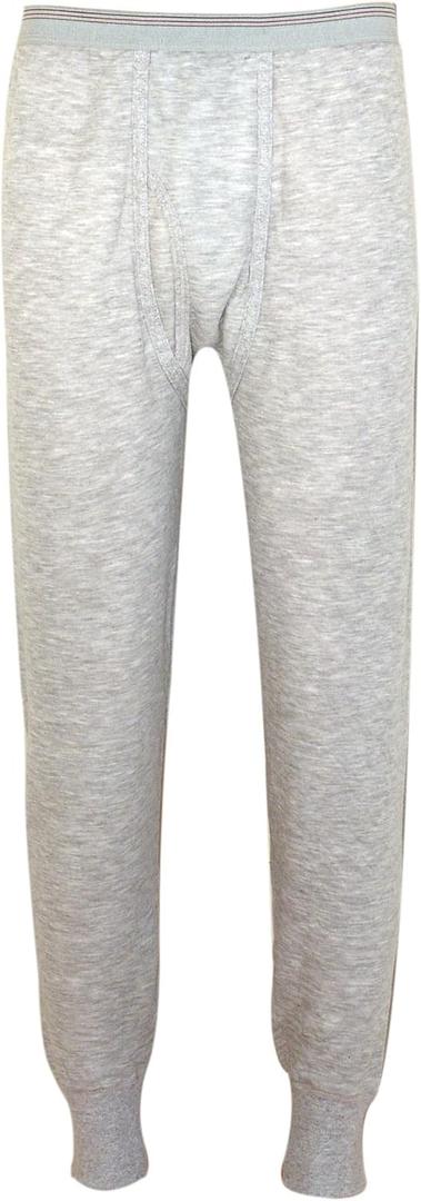 Indera Men's 2-Layer Performance Thermals Underwear Long Johns Pant (Large, Heather Grey)