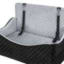 JOEJOY Elevated Dog Car Seat, Memory Foam Pet Booster Seat with Detachable Washable Cover, Portable Travel-Safe Bed for Cars