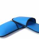 Gel Cold & Hot Therapy Slippers - 360 Full Foot Coverage for Plantar Fasciitis, Neuropathy, and Swelling Relief - Pliable Gel Ice Pack Wrap for Post-Surgery, Chemo, and Sore Feet(Blue, Large)