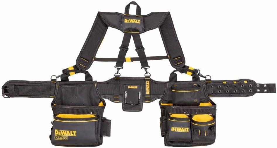 DEWALT Professional Tool Belt Organizer With Suspenders and 25 Pockets, Heavy Duty Construction (DWST540602) (One Size)