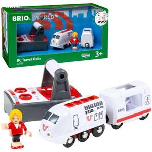 BRIO Remote Control Travel Train - Kids Toy with Light and Sound Features | Battery Operated | Compatible with Wooden Railway Tracks | Perfect for Toddlers Age 3+