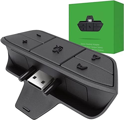 AOLION Stereo Headset Adapter for Xbox,Xbox Headset Adapter, Xbox Mic Adapter,Xbox Controller Headset Adapter for Xbox One/One S/X/Elite 1/ Elite2/ Series S/X Controller-Game Sound & Voice Chat