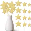 42 Pcs Gold Star Centerpieces Sticks Twinkle Glitter Star Table Flower Centerpiece Sticks Golden Cake Toppers for Back to School Wedding Engagement Bridal Baby Shower Party Decorations