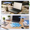 4.5 x 6 Inch Clear Plastic Envelopes with Snap Closure,Blue