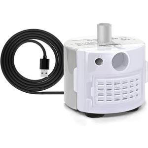 Tomxcute Replacement Pump for Cat Water Dispenser, Compatible 108oz/3.2L and 135oz/4.0L Automatic Stainless Steel Pet Fountain, Super Quiet Dog Water Pump - White