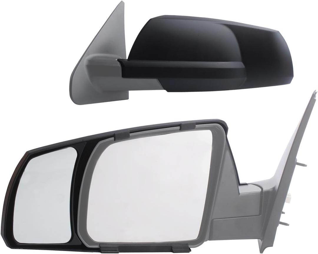 K SOURCE Snap & Zap 81300 Custom Fit Towing Mirror for 2007-2021 Tundra, 2008-2022 Sequoia, Patented