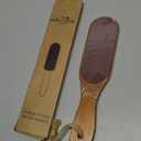 Pumice Stone Foot File - Wooden Pedicure Feet Scrubber with Handle for Callus, Dry, and Dead Skin Removal - Heel Scraper for Feet, Hands, and Body - Foot Filer for Use in Shower, Brown