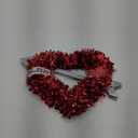 2 red Valentine tinsle hearts with arrow 16"