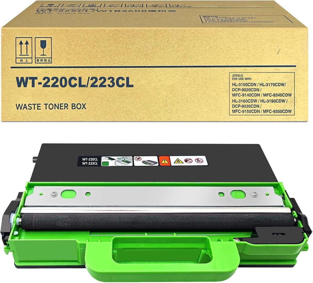 WT-220CL WT220CL WT-223CL WT223CL Waste Toner Box Compatible for Brother HL-3140CW MFC-3170CDW 3180CDW 9130CW 9330CDW 9340CDW Printer 50000 Pages WT 220CL Waste Cartridge Collector