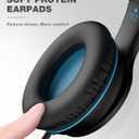 ELECDER i45 Headphones Wired, On-Ear Kids Headphones with 1.5M No-Tangle Cord, Foldable Portable Stereo 3.5mm Headset for School Kids Teens, Smartphones Tablet Computer Laptop, Airplane Travel, Black