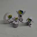 Gradient Astronaut Statues Set of 4, Spaceman Figurines Space Theme Party Nursery Home Office Decor