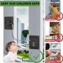 2 Pack Refrigerator Locks with 3 Digit Code, Easy Install Fridge Lock Combination, Premium Freezer Lock, Child Proof Cabinet Locks for Refrigerators, Drawers, Closets, Windows (Black)