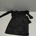 Women’s Gothic Lace Dress Square Neck Bell Sleeve Vintage Dress with Adjustable Lace Cuffs Elegant Gothic Party Dress. Size S