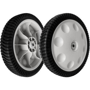 734-04019 Lawn Mower Wheels Replacement Part, Compatible with MTD Troy- Bilt S-Wave Wheel Tire, Replaces 734-04019 734-04127 Walk-Behind Push Lawn Mower, 2 Pack