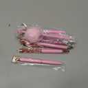 WEMATE 8Pcs Ballpoint Pens Set Metal Crystal Diamond Glitter for Journaling Pink Pen Bling in Black & Blue Ink Pretty Cute Fancy Mothers Day Gift for Women Wedding School Office Desk(Pink)