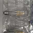 GvvooHome Dimmable LED Edison Bulbs, 4000K Daylight White, 6W Equivalent to 60 watt E26 LED Bulb, ST58 Vintage Light Bulbs, 600LM, 90+ CRI, E26 Base, Clear Glass, 10 Pack