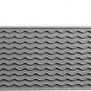 Silicone Dish Drying Mat for Multiple Usage,Easy clean,Eco-friendly,Heat-resistant Silicone Mat for Kitchen Counter or Sink,Refrigerator or Drawer Liner Grey S 12 inches x 6 inches (Gray)