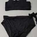 Two Piece High Waisted Swimsuits - Women Tummy Control Bikini Modest Bathing Suit 2PC 2025 (Large, Black)