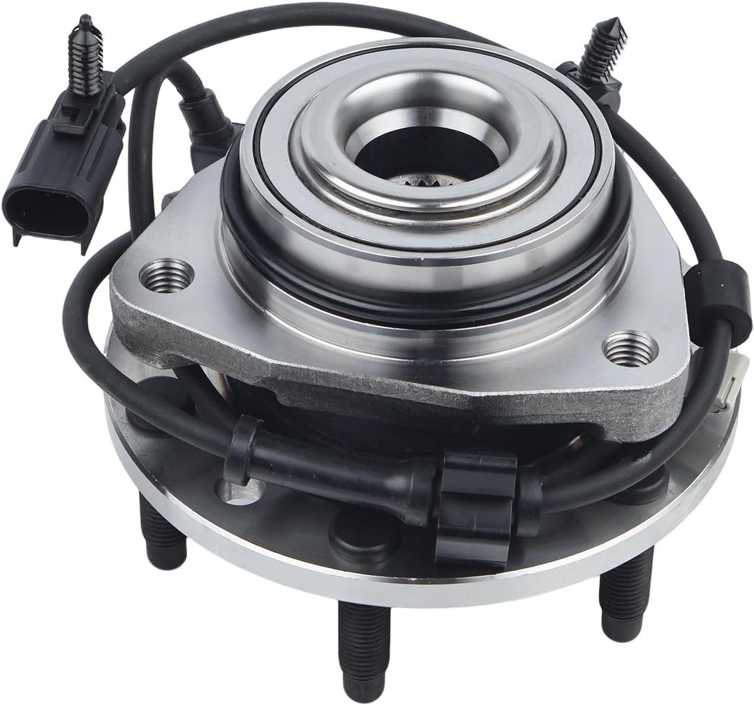 KUSATEC 513188 Front Wheel Hub and Bearing Assembly Fit for 02-09 Chevy Trailblazer, 03-06 Chevy SSR, 02-09 GMC Envoy, 03-08 Isuzu Ascender, 04-07 for Buick Rainier, 05-09 SAAB 9-7X, 6 Lugs W/ABS