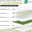 ZAZE Extra Large Picnic Outdoor Blanket, 80''x80'' Waterproof Foldable Blankets Gingham Picnic Mat for Beach, Camping Grass Lawn Park Accessories Cute Couple Gifts Ideas Wedding Registry(Green White)