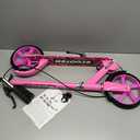 Scooters for Kids 8-12, Teens & Adults - Lightweight, Foldable, 8-Inch Big Wheels, Hand Brake & Bell, 4 Adjustable Height Levels, 240 lbs Max Load, Perfect for School, Campus and Park Rides (Pink)