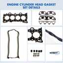 Cylinder Head Gasket set Fit for Honda Civic 1.6L Replace HS9915PT-1,HS9915PT-2 HSHO029