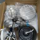 42" Ceiling Fan with Light, Modern Low Profile Ceiling Fan with Light, DC Reversible Motor, Smart APP & Remote Control, Whisper Quiet, Dimmable LED for Bedroom/Living Room (Chrome)