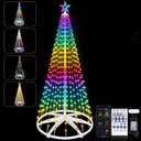 9.5ft 510 LEDs Smart Christmas Cone Tree Light, Light Up Artificial Tree with Star Topper, Music Sync with Remote APP Control, DIY RGB LED Light Show for Xmas Indoor Outdoor Yard Decorations