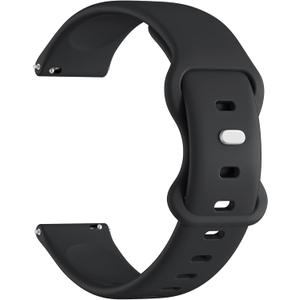 18mm 20mm 22mm Quick Release Watch Band Compatible with Garmin Venu 3 2 sq 3s 2s / Vivoactive 5 6 4 3 / Forerunner, Silocone Sport Strap Compatible for Samsung Galaxy Watch 7 6 5 4 Bands for Women Men (Black)