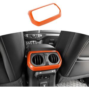RT-TCZ for Jeep JLU Rear Air AC Vent Cover Trim Frame for Jeep Wrangler JLU 2018-Present for Gladiator JT 2020-Present Orange Interior Accessories 4 Doors