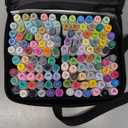 Ohuhu  Markers Brush Tip -Double Tipped Art Marker Set for Artist Adults Coloring Illustration - 120 Colors- Brush & Chisel Dual Tips- Honolulu of Ohuhu Markers- Refillable Ink