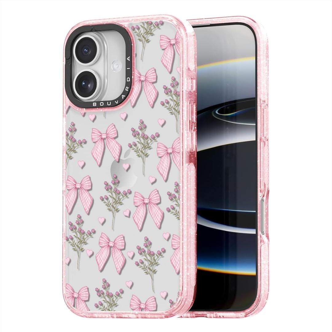 Bouvardia for iPhone 17 Case, Cute Girly Design for Women, Protective & Aesthetic, Bows & Flowers - Chamomiles