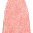 BTFBM Women's Summer Dress Sleeveless Spaghetti Strap Midi Dress Sexy Cowl Neck Floral Cocktail Dress Party Dresses (Pink, S)