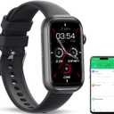 Fitness Tracker, Smart Watch with 24/7 Dynamic Heart Rate Blood Oxygen Monitoring Sleep Tracker Answer / Make Call 24 Sports Modes Pedometer IP68 Waterproof Step Calorie Counter for Women Men (Black)