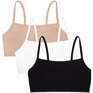 Fruit of the Loom Women's Multi-Pack Spaghetti Strap Cotton Sports Bra, 36
