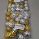 Pack of 2 Luyoaozy 30PCS Jingle Bells 1.6 Inch Star Design Christmas Craft Bells for Tree Holiday DIY Home Decorations (Gold Silver Snowflake)